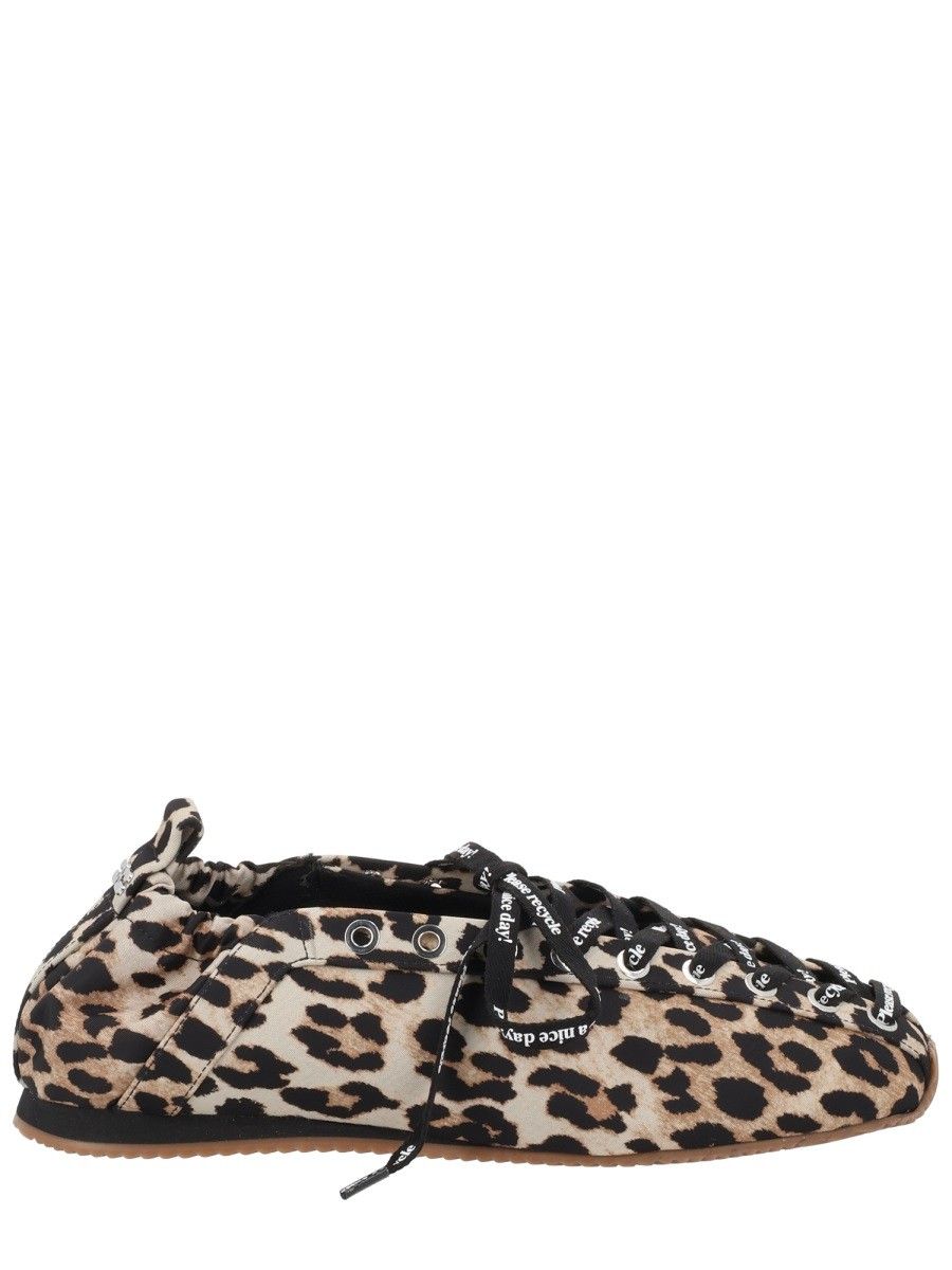 GANNI Sporty Animal Print Flats