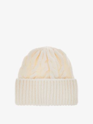 Moncler Cable-Knit Wool-Blend Hat
