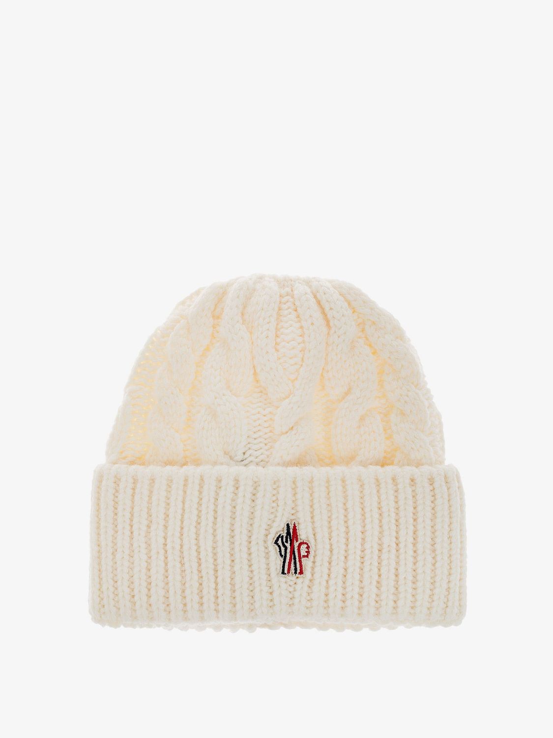 Moncler Cable-Knit Wool-Blend Hat