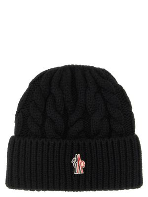 Cable-knit wool-blend hat