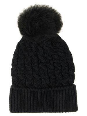 Wool hat with pom-pom