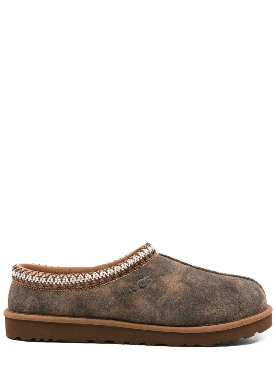 UGG Tasman Baxter Suede Slip-Ons in Chestnut