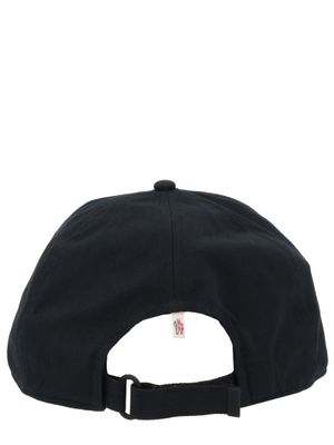 Moncler Grenoble Black Cotton Baseball Cap