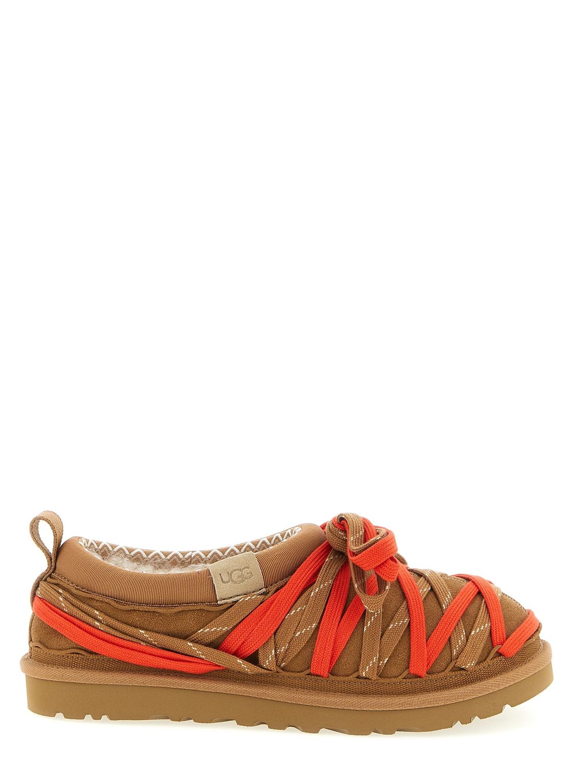 UGG Tasman Lace Suede Slip-Ons in Chestnut