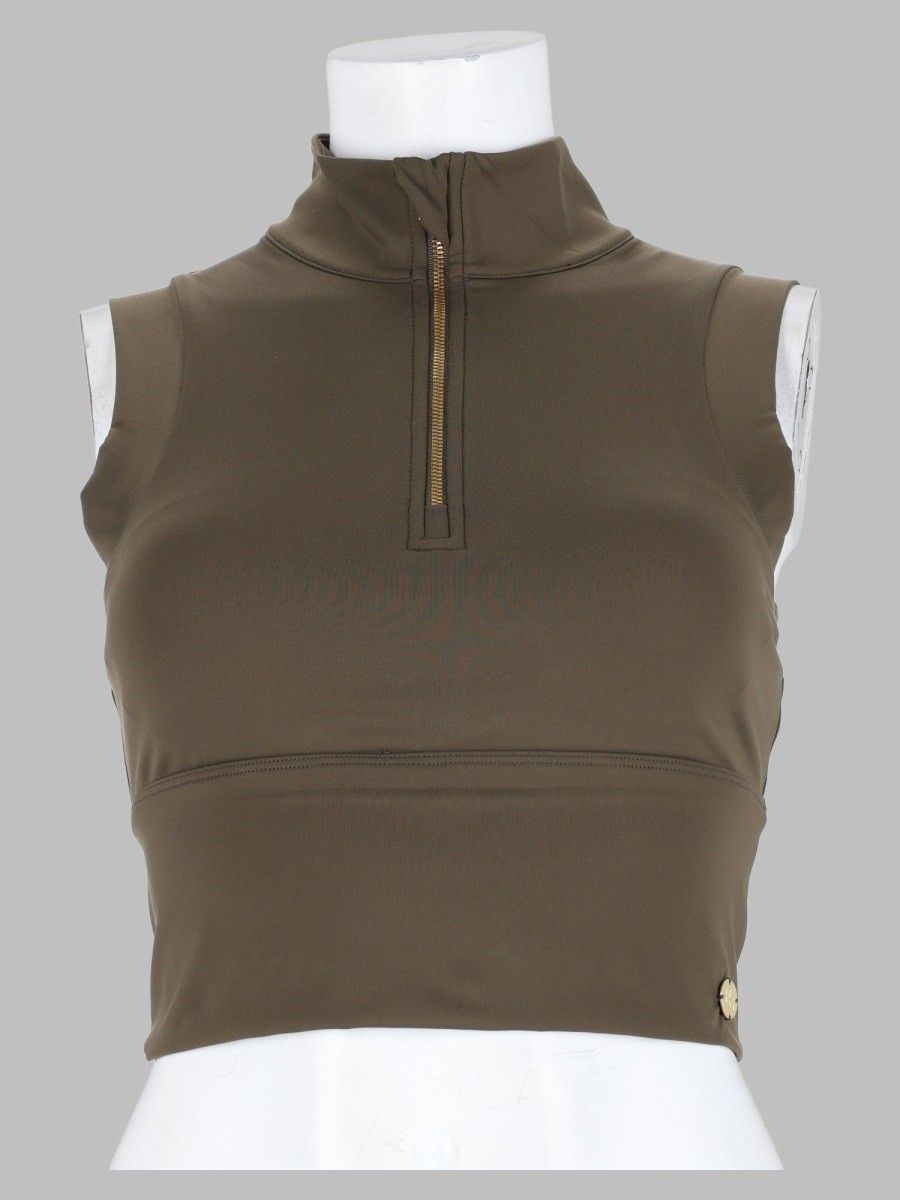 HOUSE OF GRAVITY Green Crop Top