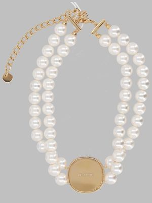 Collana Girocollo Con Perle E Cristalli