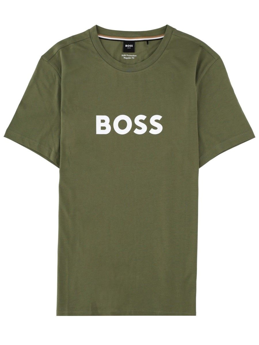 BOSS Cotton Jersey T-Shirt in Green