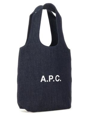 A.P.C. Ninon Small Indigo Denim Tote Bag