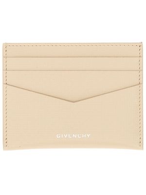 Givenchy Beige and Gray 4G Leather Card Holder