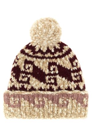 Multicolor pon pon beanie