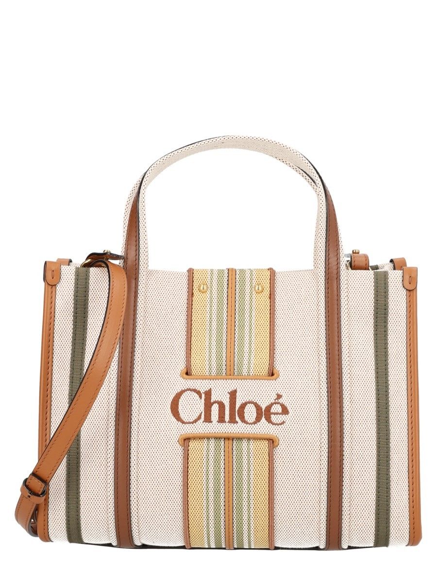 CHLOÉ Woody Loop Beige Tote Bag
