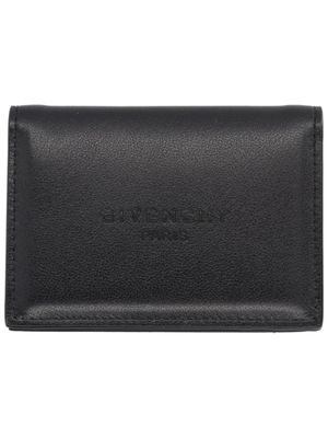 Givenchy Antigona Stamped Flap Card Holder in Black