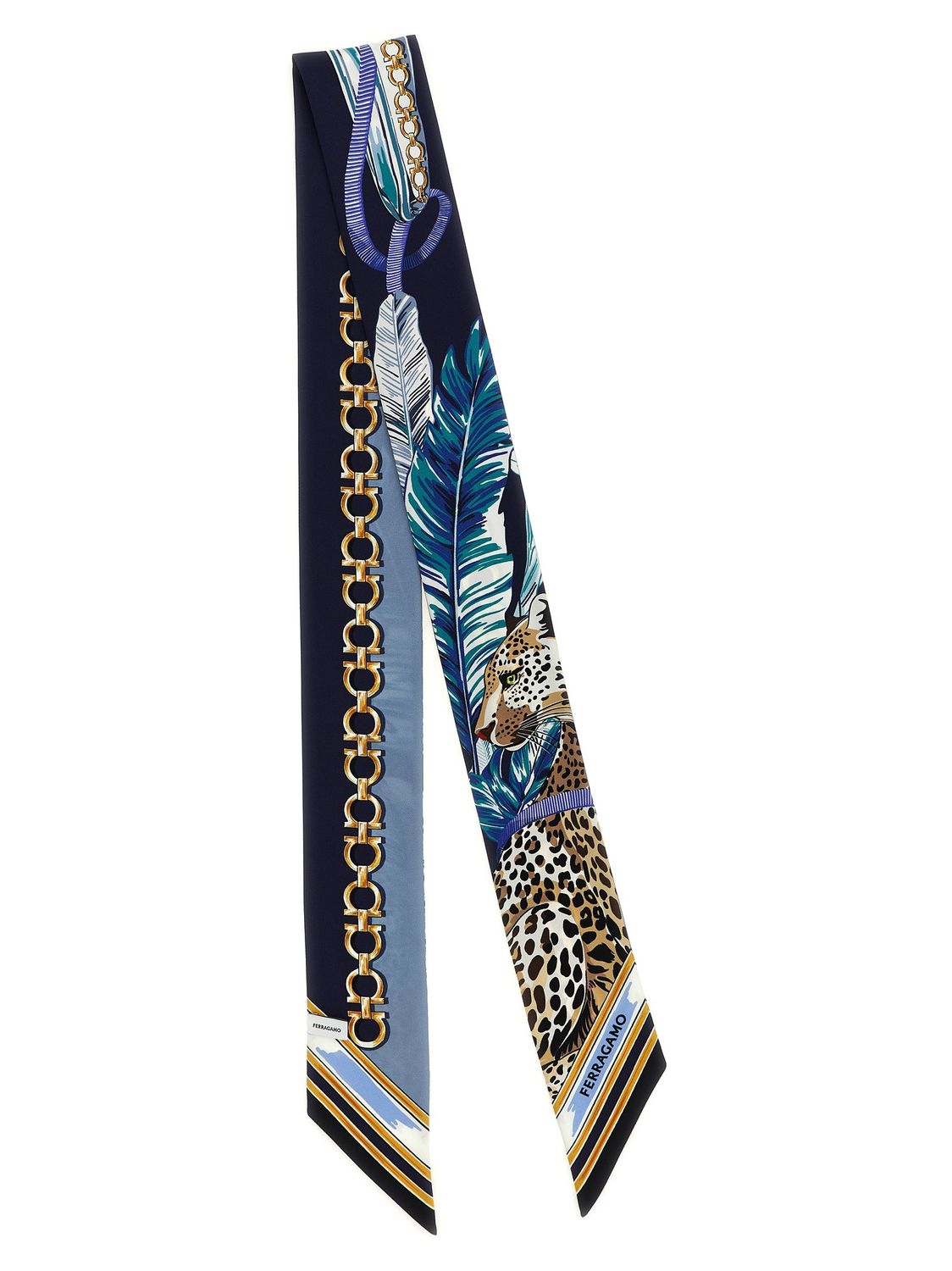 Ferragamo Felini Blue Scarf