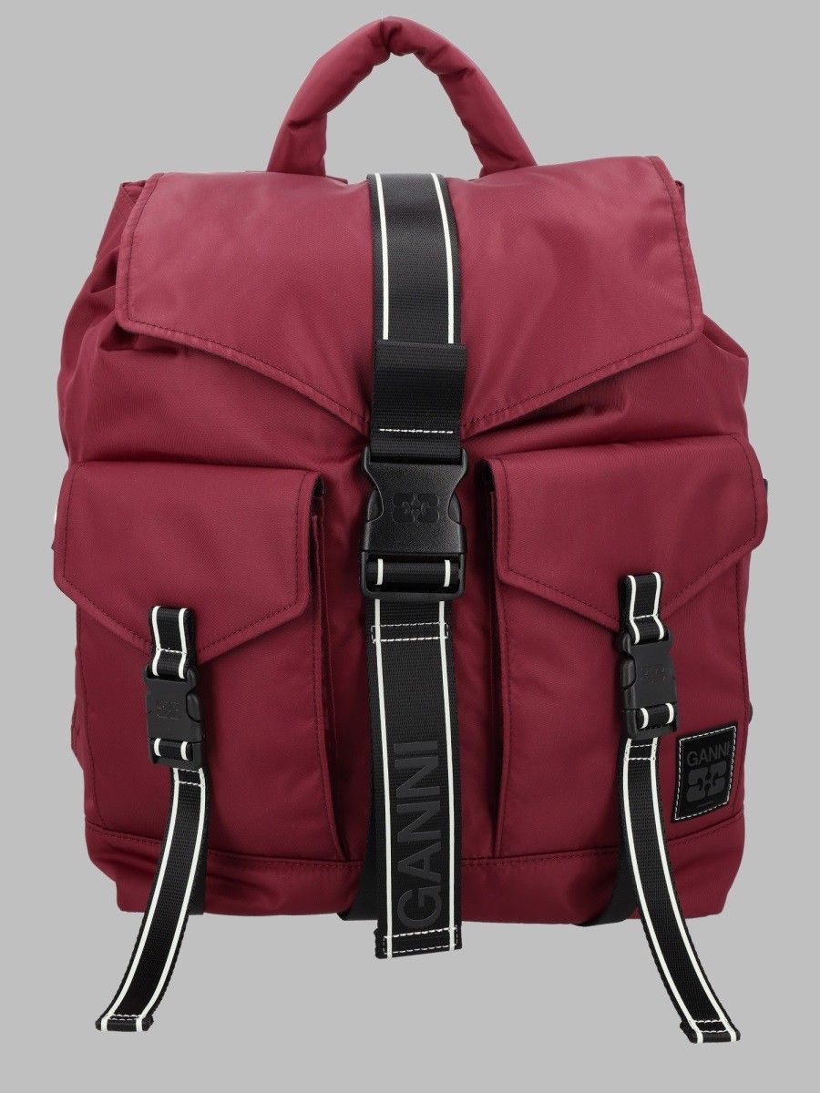 GANNI Re-Tech Sport Bordeaux Backpack