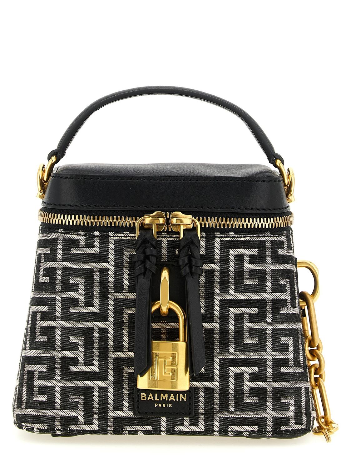 Balmain Pulse Vanity Black and White Handbag