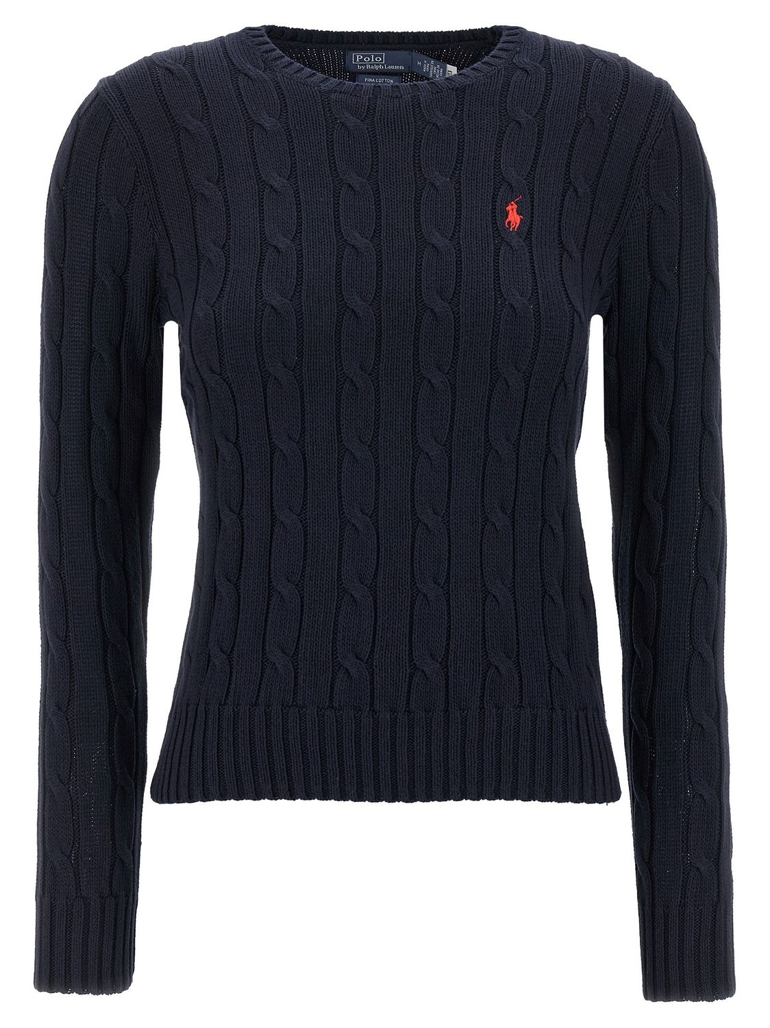 Ralph Lauren Braided Cotton Sweater in Blue