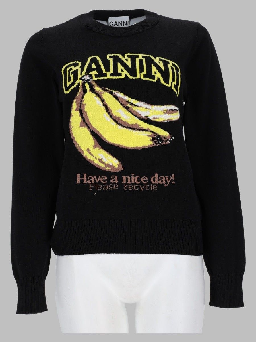GANNI Banana Black Sweater