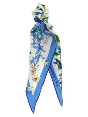 Ferragamo Primavera Diamond Scarf in Light Blue