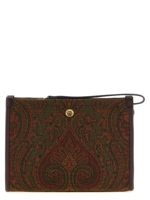 Paisley pattern clutch bag
