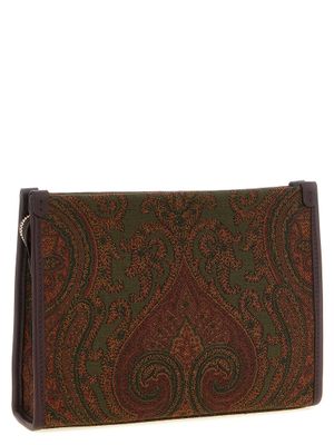 Paisley pattern clutch bag