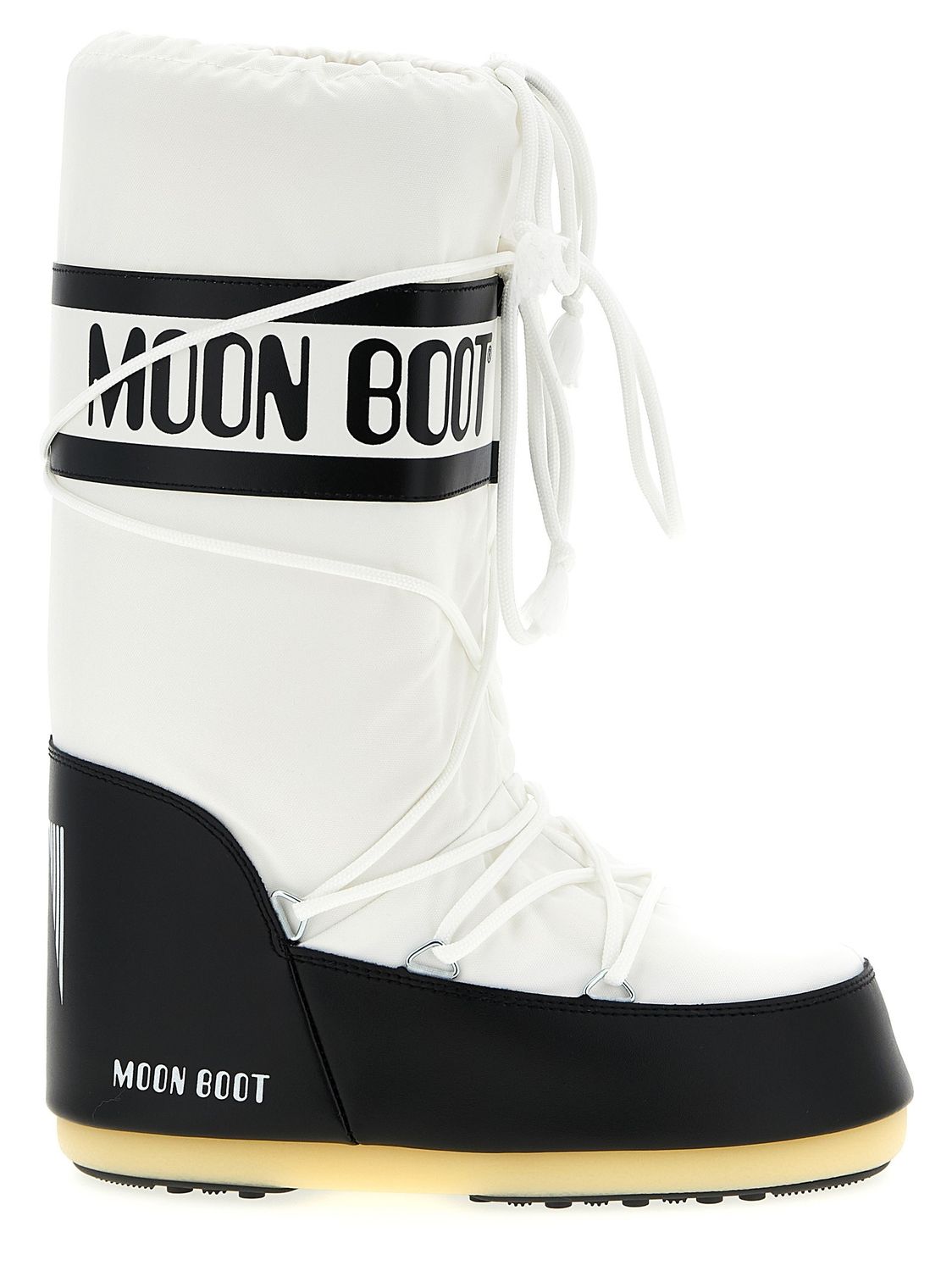 Moon Boot Icon Black and White Boots