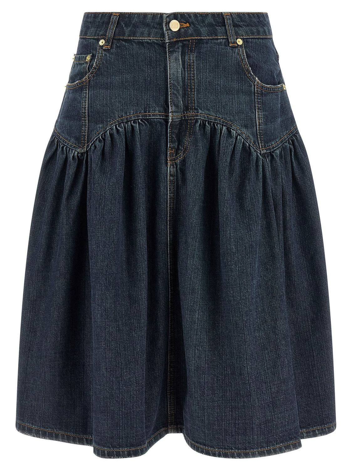 GANNI Blue Denim Skirt