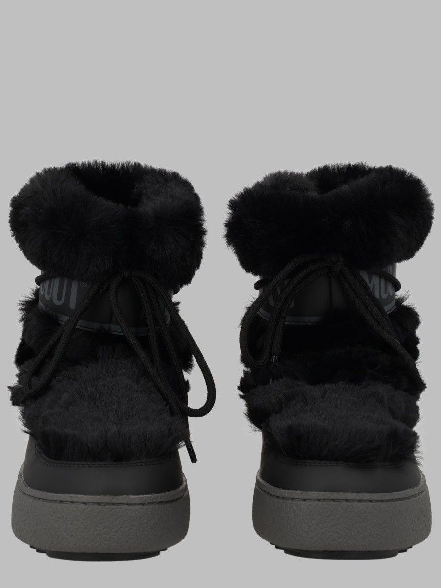 Moon Boot Ltrack Low Faux Fur Black Boots