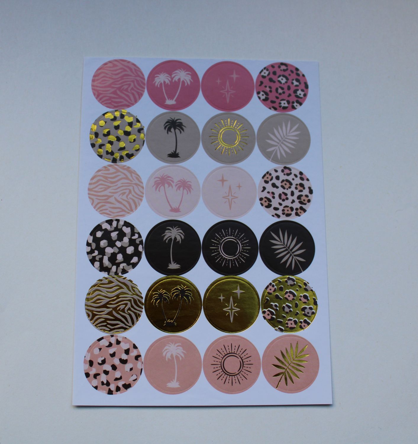 Sheet met ronde stickers