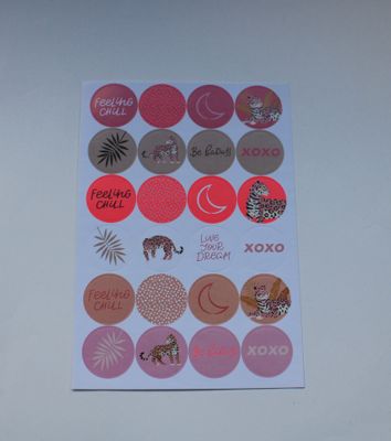 Sheet met ronde stickers