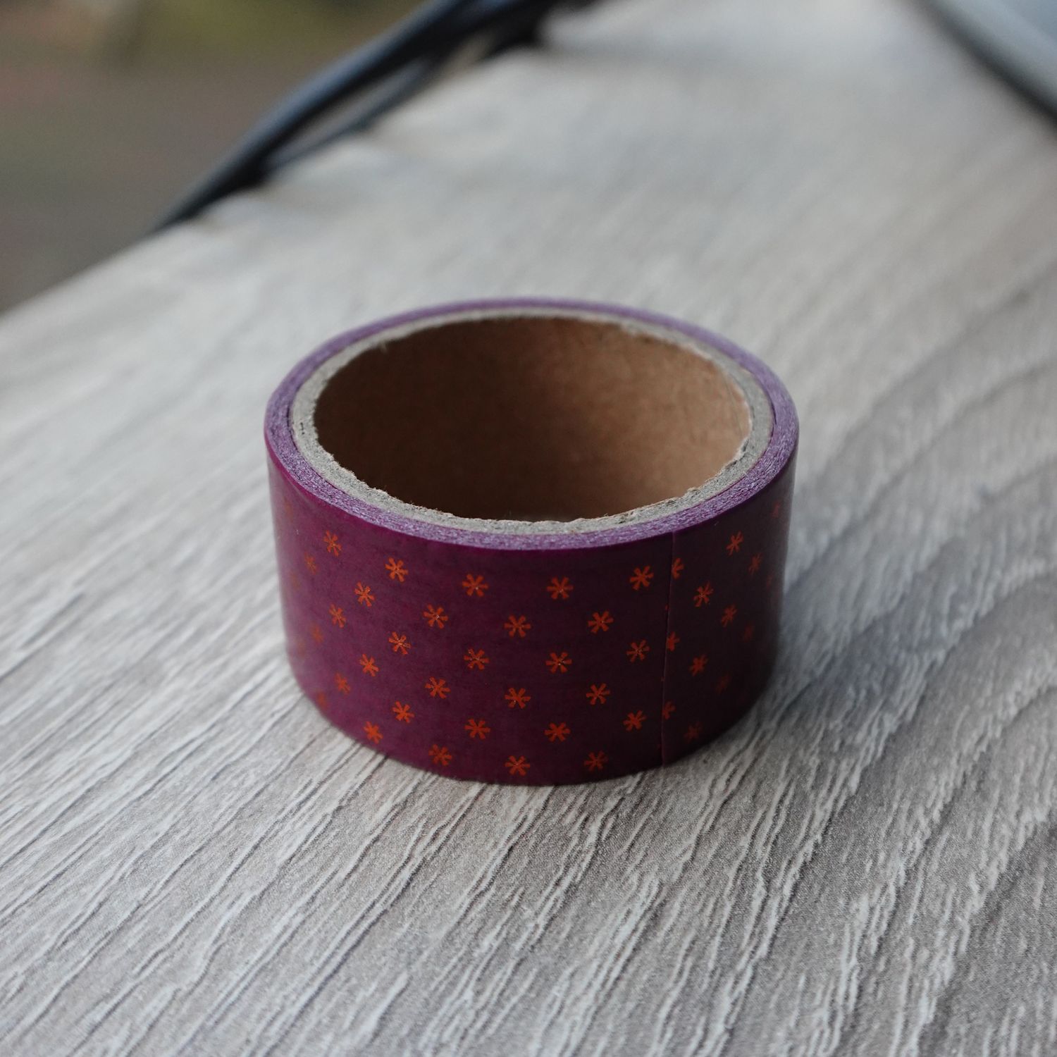 Paarse washi tape met sterretjes
