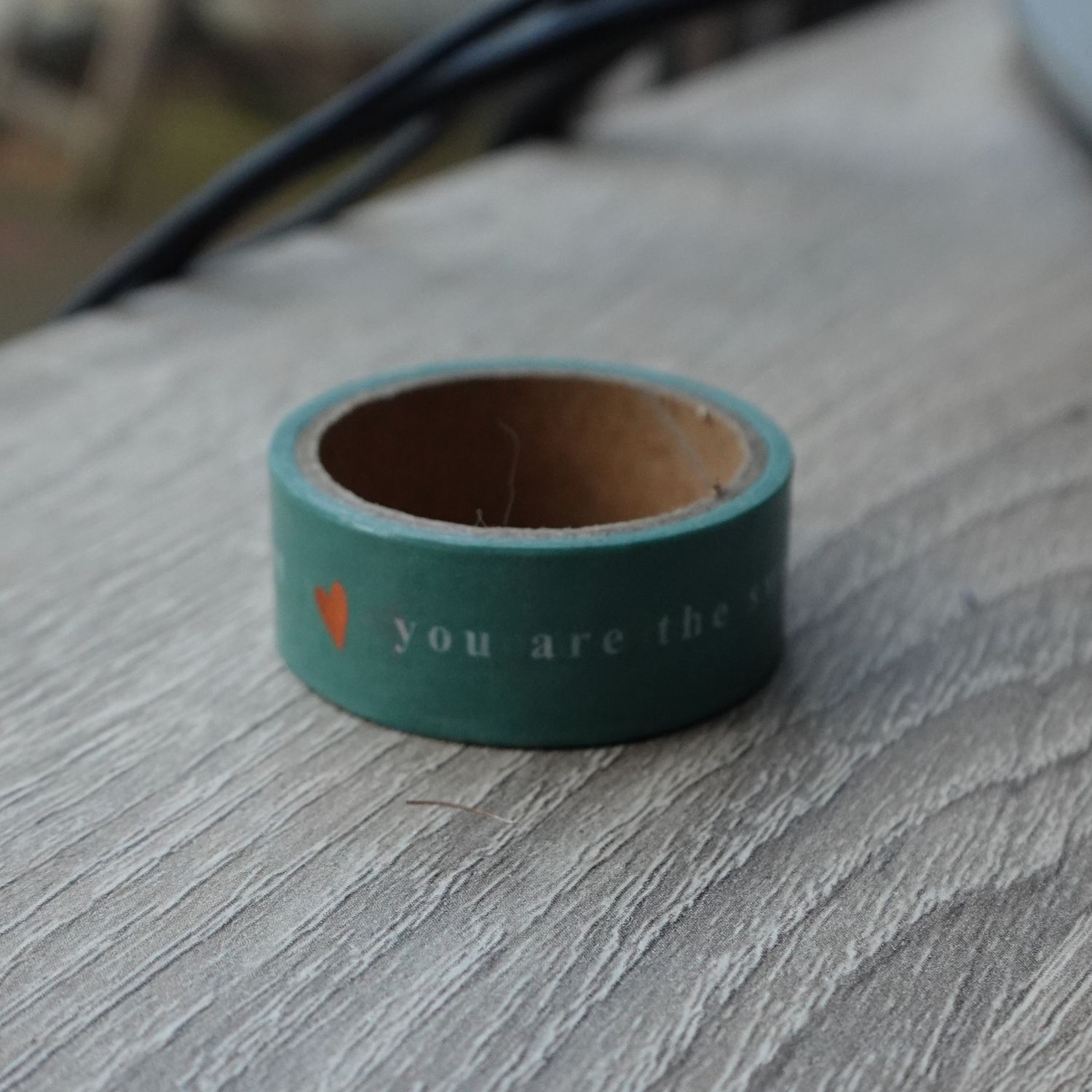 Groene washi tape met tekst
