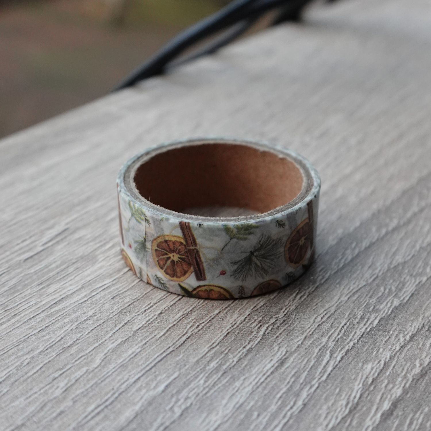 Witte washi tape met sinaasappels