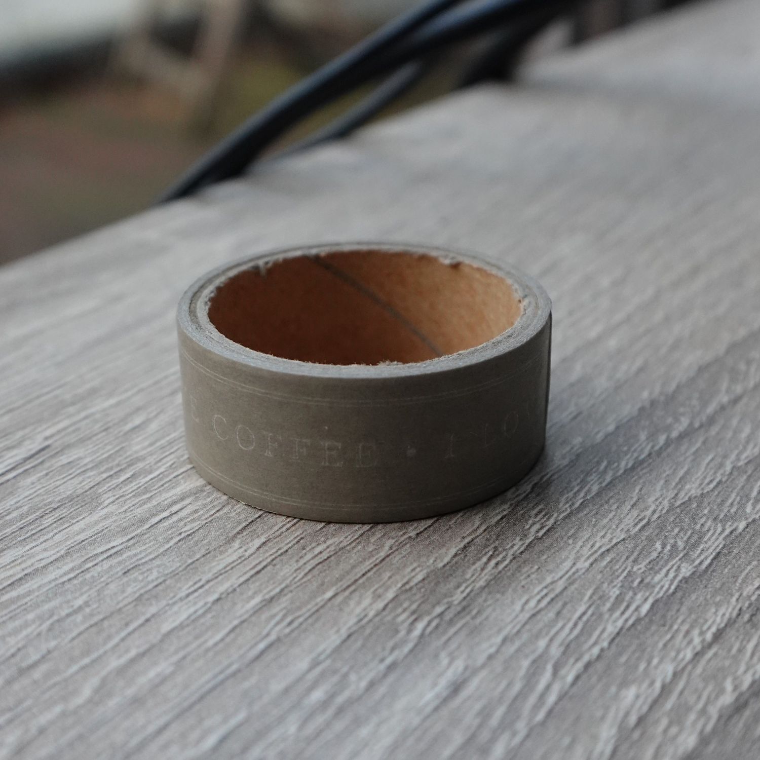 Beige washi tape met tekst