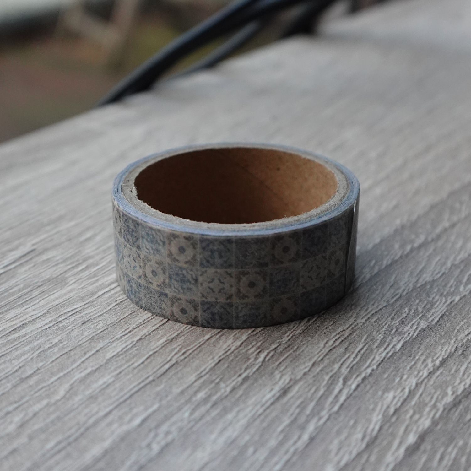 Blauwe washi tape met patroon