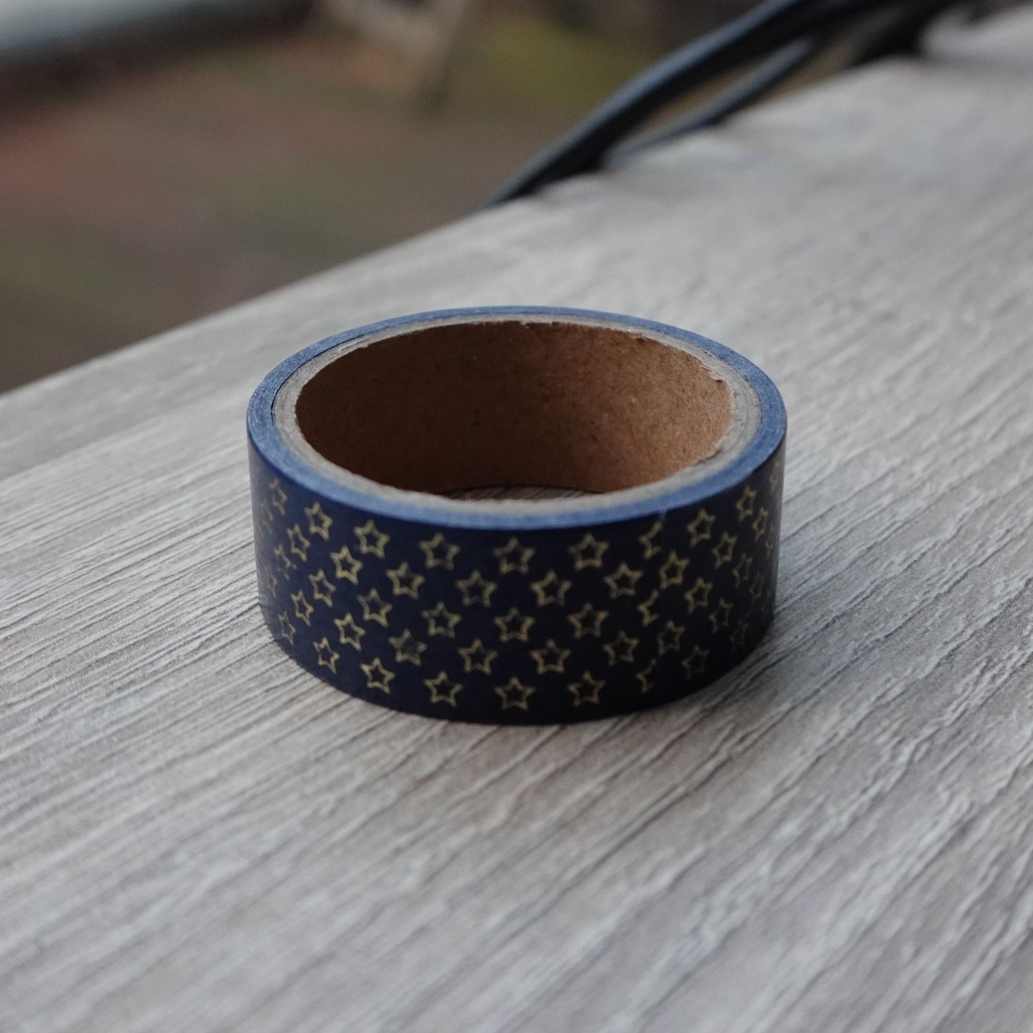 Donkerblauwe washi tape met sterren