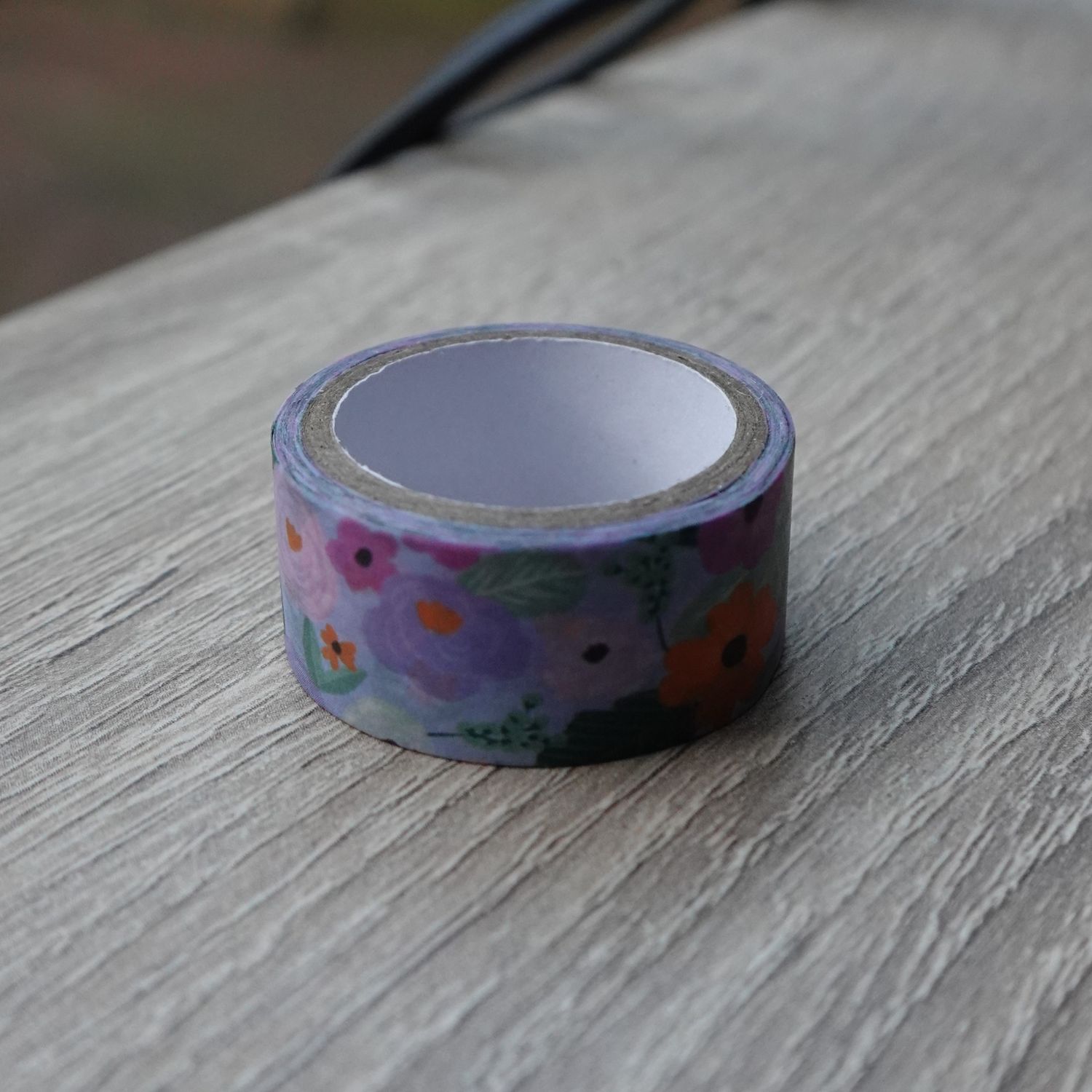 Paarse washi tape met bloemen