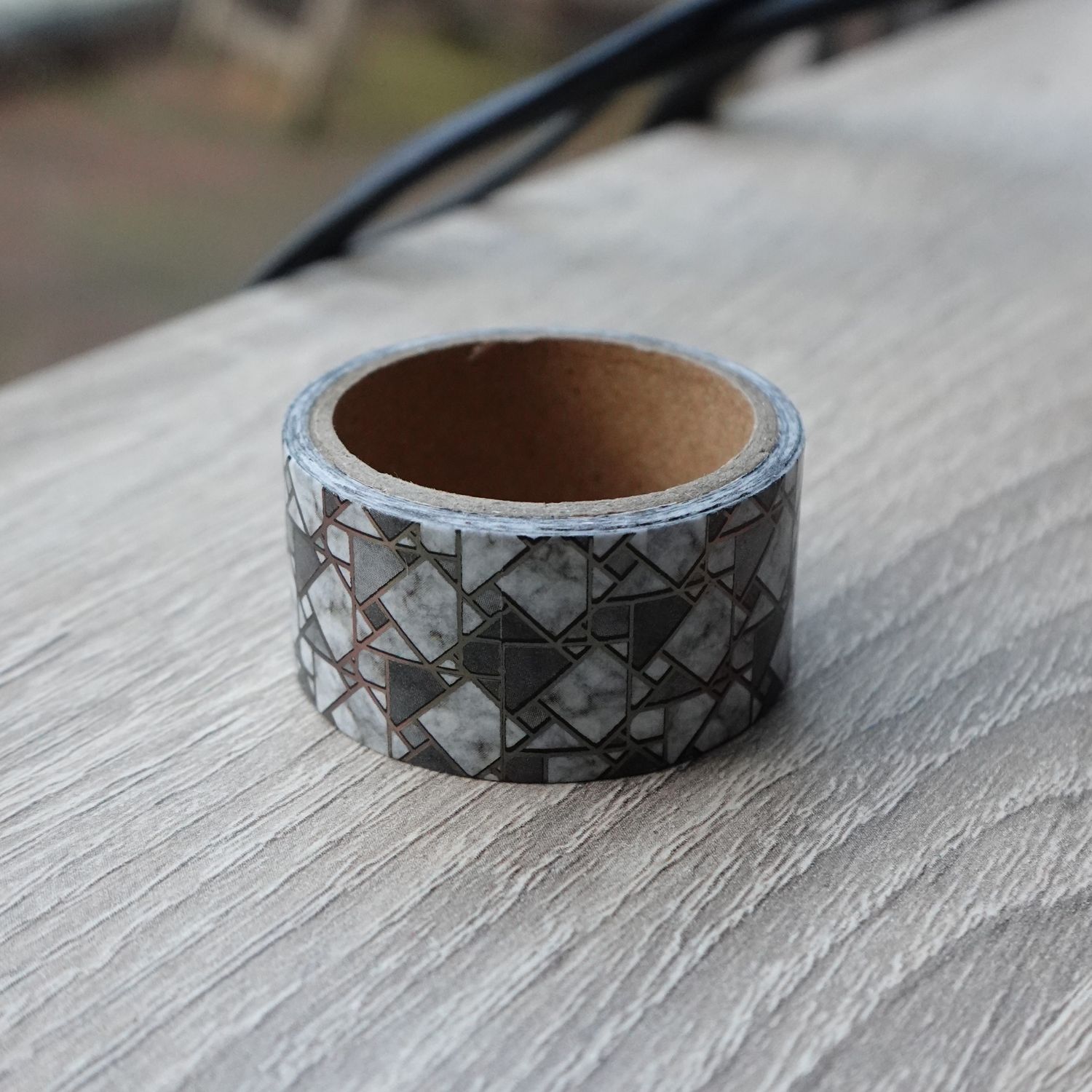 Grijze washi tape met patroon