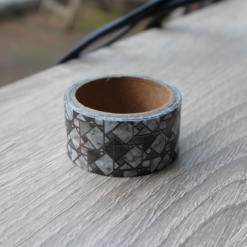 Grijze washi tape met patroon
