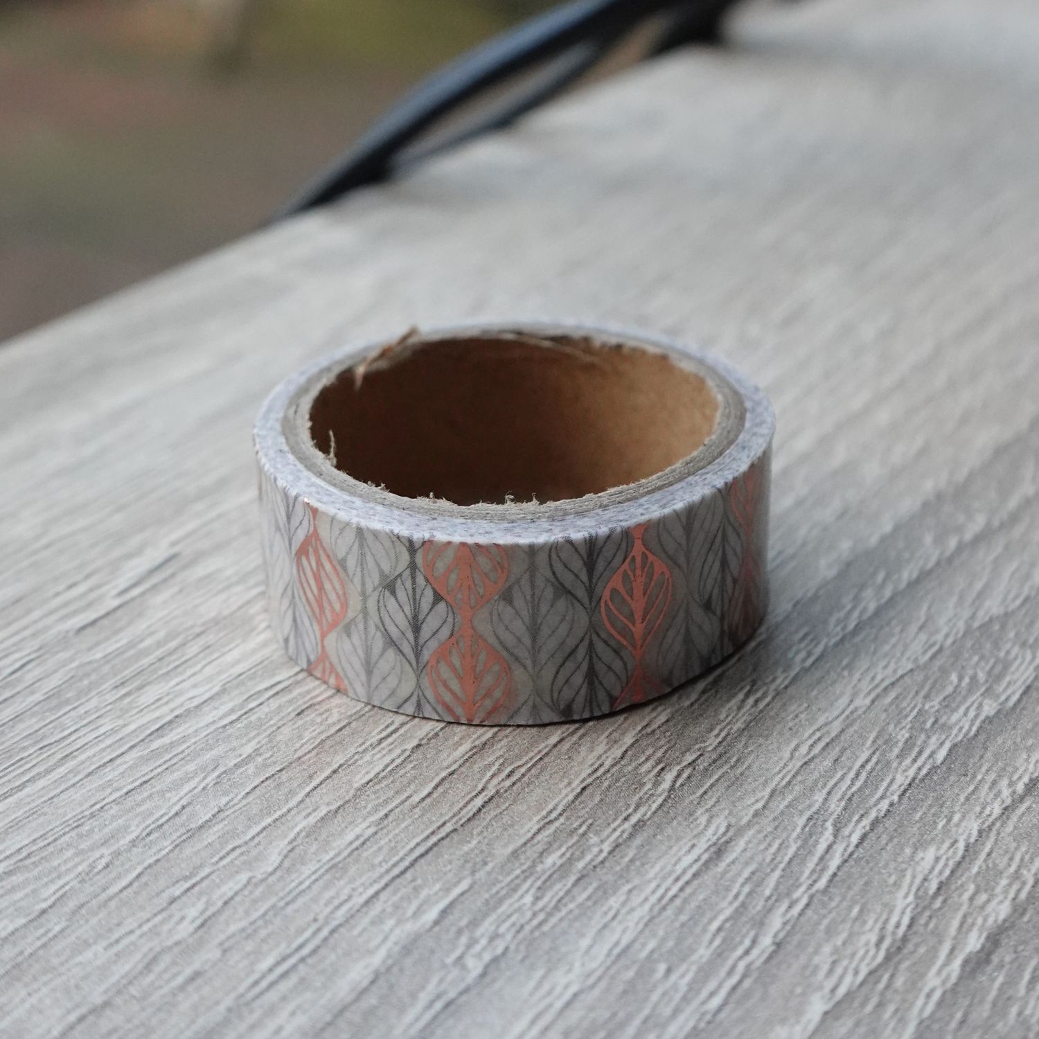 Grijze washi tape met motief