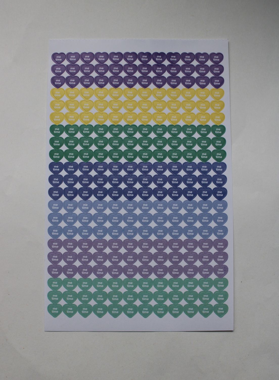 Sheet met stickers &quot;me time&quot;