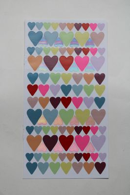 Stickersheet met harten
