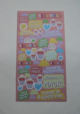 Sheet met diverse stickers