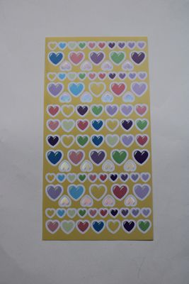 Stickersheet met harten