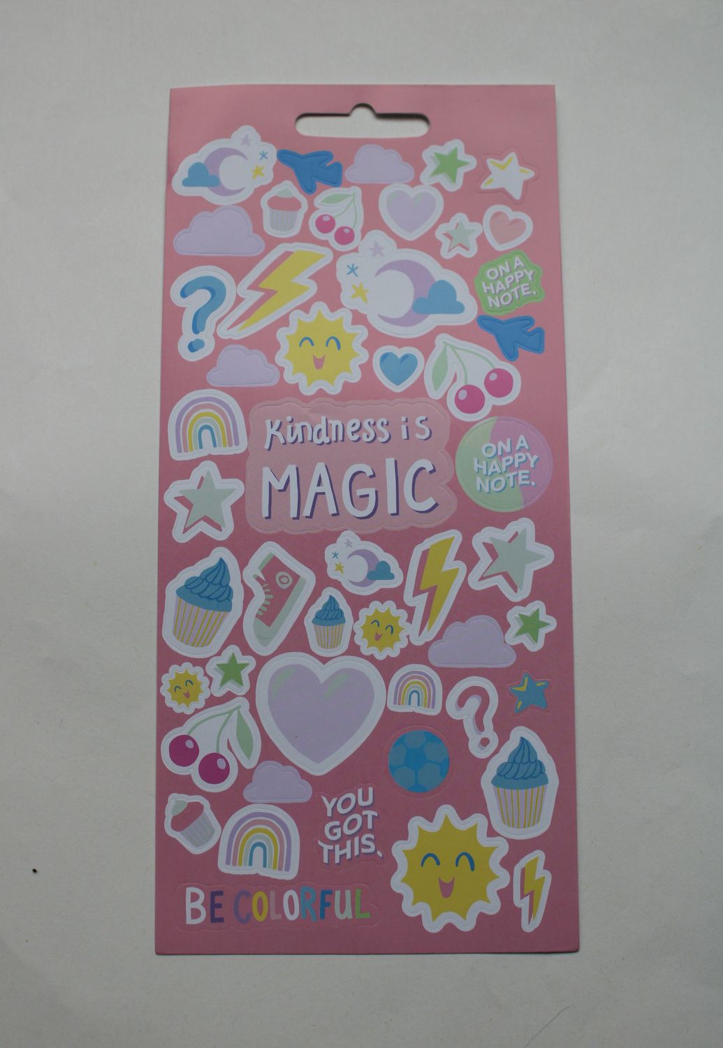 Sheet met diverse stickers