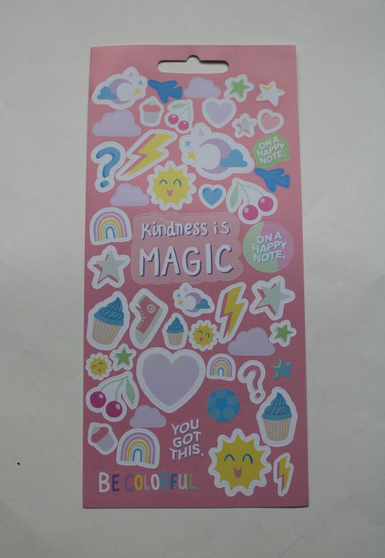 Sheet met diverse stickers