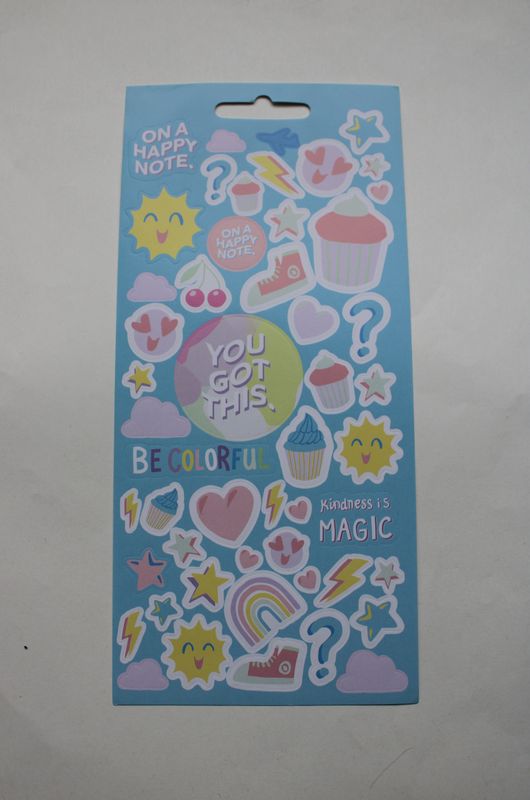 Sheet met diverse stickers