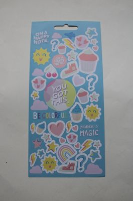 Sheet met diverse stickers
