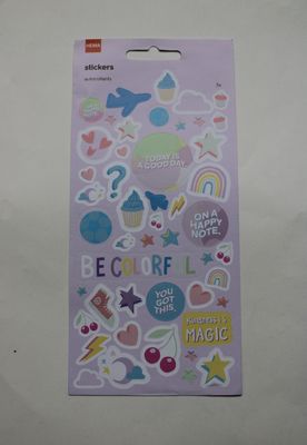 Sheet met diverse stickers