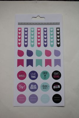 Sheet met diverse stickers