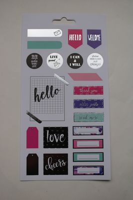 Sheet met diverse stickers